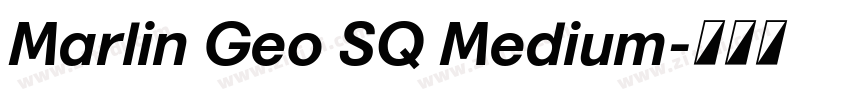 Marlin Geo SQ Medium字体转换
